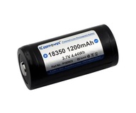 KP ICR18350-120PCM batéria 1200mAh Li-ION Chránená 3,7V 18,6x39,0mm 8A KP ICR18350-120PCM batéria 1200mAh Li-ION Chránená 3,7V 18,6x39,0mm 8A