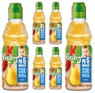 6 x Kubuś BABY JUICE + VODA jablko hruška 0,3 l