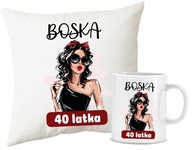 Vankúš + hrnček darček 40. NARODENINY PRE BOŽSKÚ ŽENU 40 ROKOV Vankúš + hrnček darček 40. NARODENINY PRE BOŽSKÚ ŽENU 40 ROKOV