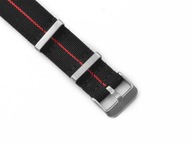 PREMIUM NATO ELASTIC NATEL5050 REMÍN NA HODINKY ČIERNA / ČERVENÁ 22 mm PREMIUM NATO ELASTIC NATEL5050 REMÍN NA HODINKY ČIERNA / ČERVENÁ 22 mm