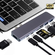 Adaptér HUB USB-C HDMI 4K SD 7v1