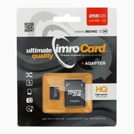 Pamäťová karta IMRO microSD 256 GB CLASS 10 UHS 3 100 MB/s s adaptérom SD