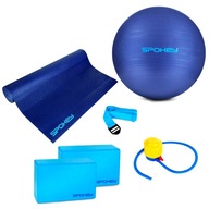 SPOKEY Yoga Set Mat Ball Belt + 2 členky