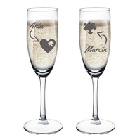2x POHÁRE NA ŠAMPANSKÉ S GRAVÍNOM DARČEK NA VÝROČIE SVADBY Personalizácia 2x POHÁRE NA ŠAMPANSKÉ S GRAVÍNOM DARČEK NA VÝROČIE SVADBY Personalizácia