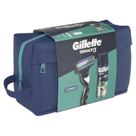 Gillette Set: žiletka, čepeľ, gél, kozmetická taštička