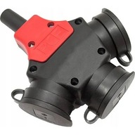 PCE Trojitá zásuvka, gumový T-kus, 3x230V 16A IP44 PCE Trojitá zásuvka, gumový T-kus, 3x230V 16A IP44