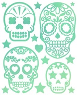 Termo nálepka na oblečenie Iron-On Skulls Termo nálepka na oblečenie Iron-On Skulls