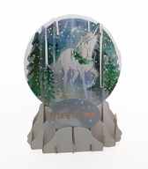 Čarovná vianočná pohľadnica UNICORN ako darček, super 3D pohľadnice
