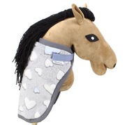 Koberec Mustang Fleece pre Hobby Horse (A3 - A4) modré srdiečka