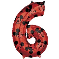 Fóliový balónik číslo 6 MICKEY MOUSE Disney myš Fóliový balónik číslo 6 MICKEY MOUSE Disney myš