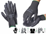 HAUPA Čierne polyuretánové rukavice R9