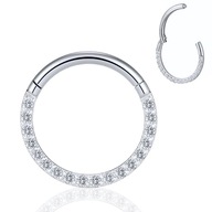 PIERCING Clicker náušnice Titanium Hoop ZIRCONIA Daith Septum 1.0/10 PIERCING Clicker náušnice Titanium Hoop ZIRCONIA Daith Septum 1.0/10