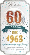 Karta pre narodené v roku 1963 na 60 rokov lux PM285