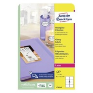 Avery lesklé etikety 40xA4 99,1x67,7mm biele