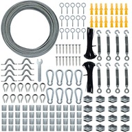 KÁBLOVÉ OCELOVÉ LANO 60M 2MM NEREZ NEREZ POZINK. SET 153W1 7x7 TKAŤ KÁBLOVÉ OCELOVÉ LANO 60M 2MM NEREZ NEREZ POZINK. SET 153W1 7x7 TKAŤ