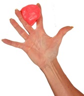 Hmota na cvičenie rúk - červená (stredná) EMPIS