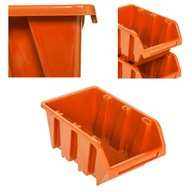 10 x odpadkový box dielenská garáž 120x195x90 mm Oranžová