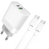 USB-C PD QC USB nástenná nabíjačka + USB-C kábel USB-C PD QC USB nástenná nabíjačka + USB-C kábel
