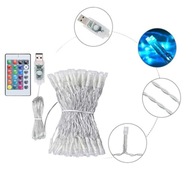Led záclonové lampy 3x3m 200LED USB + diaľkové ovládanie 16 farieb Led záclonové lampy 3x3m 200LED USB + diaľkové ovládanie 16 farieb
