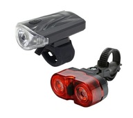 Sada PREDNÝCH + ZADNÝCH LED bicyklových svetiel na batérie Sada PREDNÝCH + ZADNÝCH LED bicyklových svetiel na batérie