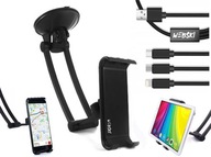 SILNÝ, STABILNÝ DRŽIAK DO AUTO, KÁBEL USB 3 v 1 SILNÝ, STABILNÝ DRŽIAK DO AUTO, KÁBEL USB 3 v 1