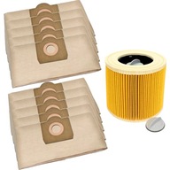10 papierových sáčkov a filter do vysávača KARCHER WD 3 SE 4001 SE 4002 10 papierových sáčkov a filter do vysávača KARCHER WD 3 SE 4001 SE 4002
