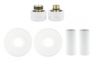 Rozety + objímky + konektory M22 x Pex, matná biela Rozety + objímky + konektory M22 x Pex, matná biela