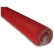 Krepový papier, červený metalický taliansky krep, 50 x 25