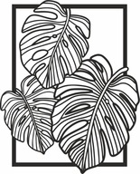 Prelamovaný obraz 3D nástenná dekorácia Monstera 54x66 Prelamovaný obraz 3D nástenná dekorácia Monstera 54x66