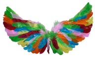 Farebné anjelské krídla s perím karnevalový Silvester