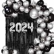 BALÓNOVÁ VENCICA NA SILVESTROVSKÉ BALÓNY 2024 ČIERNA STRIEBORNÁ BALÓNOVÁ VENCICA NA SILVESTROVSKÉ BALÓNY 2024 ČIERNA STRIEBORNÁ