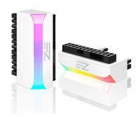 Adaptér ATX 24pinový 90 stupňový aRGB LED biely Adaptér ATX 24pinový 90 stupňový aRGB LED biely
