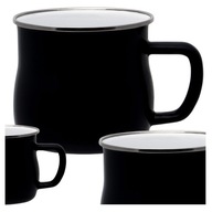 SMALTOVANÝ hrnček KOVOVÝ HRNEC INDUKČNÝ PLYN 550ML ČIERNY hrniec na brucho SMALTOVANÝ hrnček KOVOVÝ HRNEC INDUKČNÝ PLYN 550ML ČIERNY hrniec na brucho