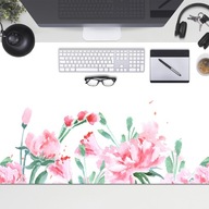 Ochranná podložka Ružové kvety DESKMAT 100x50 cm Ochranná podložka Ružové kvety DESKMAT 100x50 cm