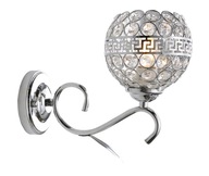 KRIŠTÁĽOVÁ NÁSTENNÁ LAMPA, CHROM, OSVETLENIE LED LAMP KRIŠTÁĽOVÁ NÁSTENNÁ LAMPA, CHROM, OSVETLENIE LED LAMP