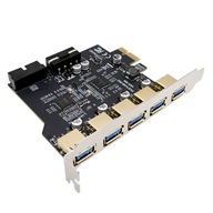 Adaptér karty PCIe 1X na 5x USB-A USB 3.0 3.1