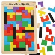 Drevené puzzle Tetris bloky skladačky 40 dielikov. Drevené puzzle Tetris bloky skladačky 40 dielikov.