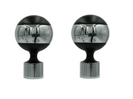 Sada GUĽOVÝCH KONCOV 2 ks. Záclonová tyč Ø19 BLACK CHROME Sada GUĽOVÝCH KONCOV 2 ks. Záclonová tyč Ø19 BLACK CHROME