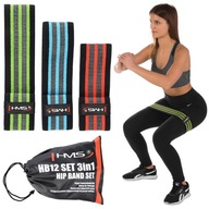 ELASTICKÉ CVIČNÉ TEPY 45-54,5 kg HIP BAND HMS 3 ks ELASTICKÉ CVIČNÉ TEPY 45-54,5 kg HIP BAND HMS 3 ks