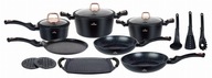 SET HRNCOV 15-diel. S MRAMOROVÝM POVLAKOM, čierna