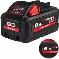 MILWAUKEE M18 HB5,5 BATÉRIA VYSOKÝ VÝKON ORIGINÁLNA 5,5Ah 18V