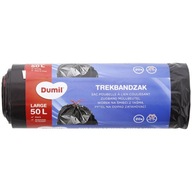 Vrecia na odpad s páskou Dumil, čierna, 20 ks x 50 l Vrecia na odpad s páskou Dumil, čierna, 20 ks x 50 l