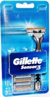 Gillette Sensor 3 štartovací holiaci strojček + 3 čepieľky Gillette Sensor 3 štartovací holiaci strojček + 3 čepieľky