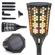 Solárna lampa 96 LED efekt plameňa 3v1