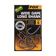 Háčiky na kapry FOX Wide Gape Long Shank Veľkosť:5 Háčiky na kapry FOX Wide Gape Long Shank Veľkosť:5