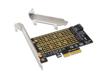Adaptér PCI-e x4 SSD M.2 Sata MVME DUAL MBKey Adaptér PCI-e x4 SSD M.2 Sata MVME DUAL MBKey
