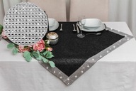 Obrus Štvorcové GLAMOUR ZIRKONY 85x85 ČIERNE VIANOCE Obrus Štvorcové GLAMOUR ZIRKONY 85x85 ČIERNE VIANOCE