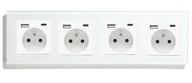 ELEKTRICKÁ ZÁSUVKA ŠTVORSKLA USB C ELEKTRICKÁ ZÁSUVKA ŠTVORSKLA USB C