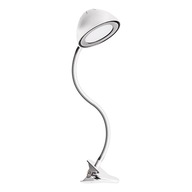 STRUHM RONI 4W klipsová stolná lampa, biela STRUHM RONI 4W klipsová stolná lampa, biela