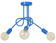 Modré podkrovné priemyselné stropné svietidlo EDISON Modré podkrovné priemyselné stropné svietidlo EDISON